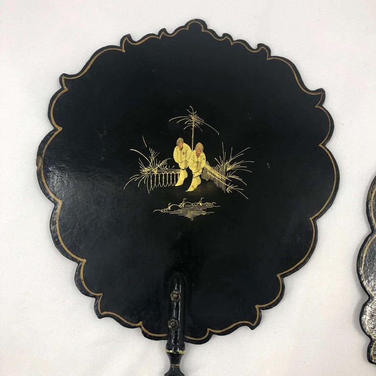 Pair of English Handheld Fans