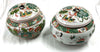 Pair of Chinese Famille Verte Lidded Jars