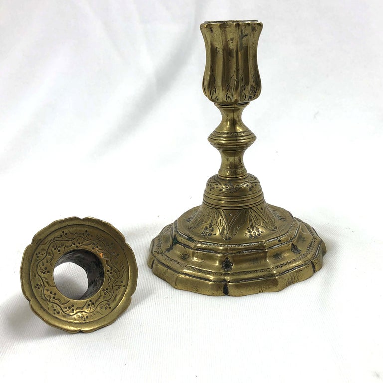 Pair of Early French Candlesticks