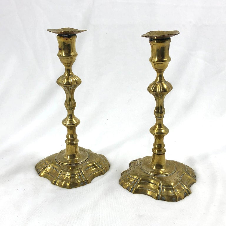 Queen Anne Brass Candlesticks