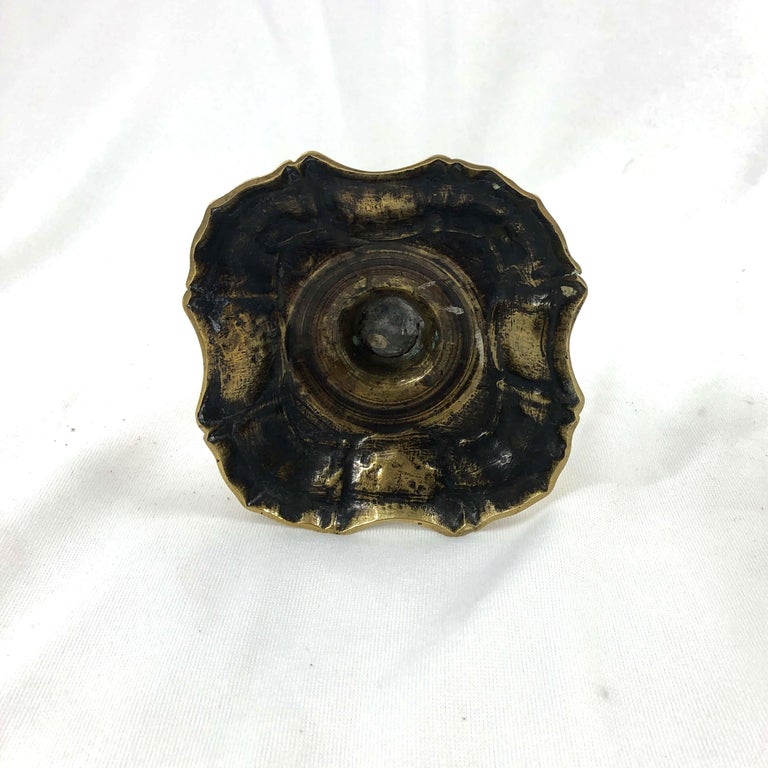 Rare Queen Anne Brass Candlesticks