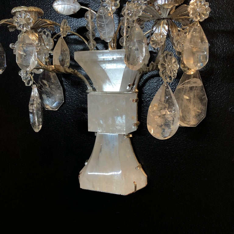 Pair of Rock Crystal Sconces