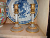 Pair of Louis XVI Rock Crystal and Bronze Candlesticks