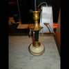 Pair of French Empire Bronze and Marble Candlesticks