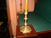 Pair of Early Queen Anne Brass Candlesticks (square base)