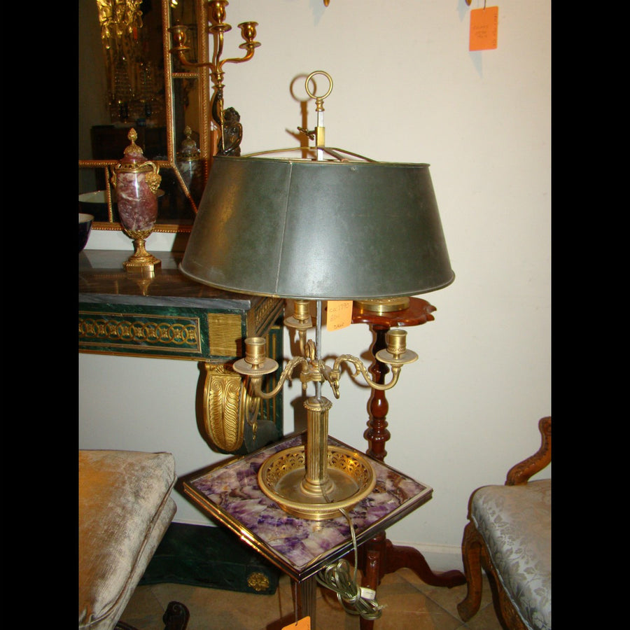 19th Century Brown-Red French Vintage Pair of Tall Pièrre Composée Table  Lamps