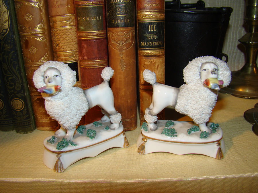 Pair of Staffordshire Small Poodles