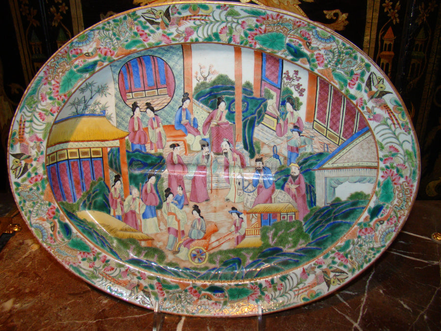 Chinese export Rose Medallion Dish