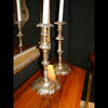 Pair of English Silvered Candlesticks