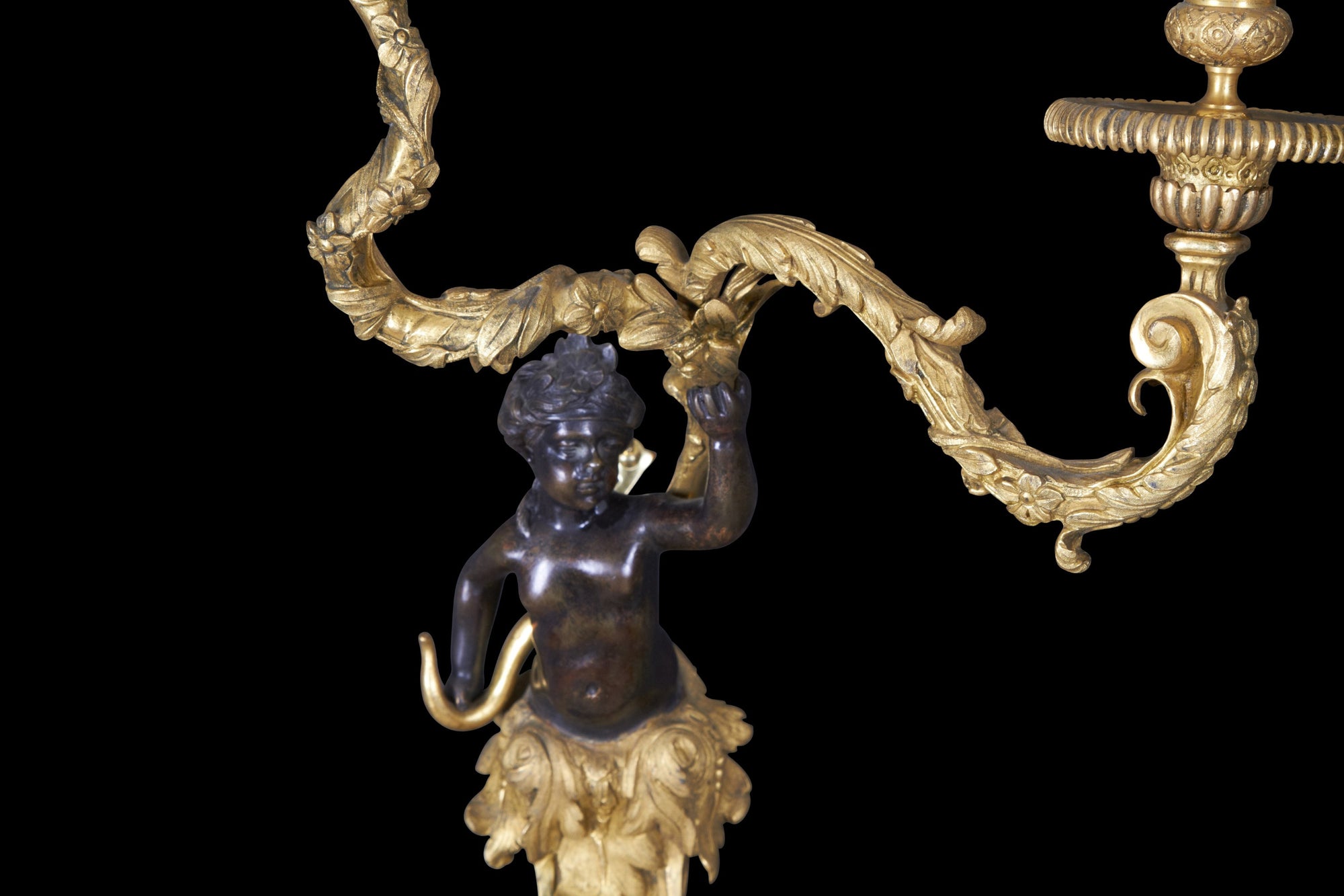 Pair of Regence Style Bronze Two Arm Sconces