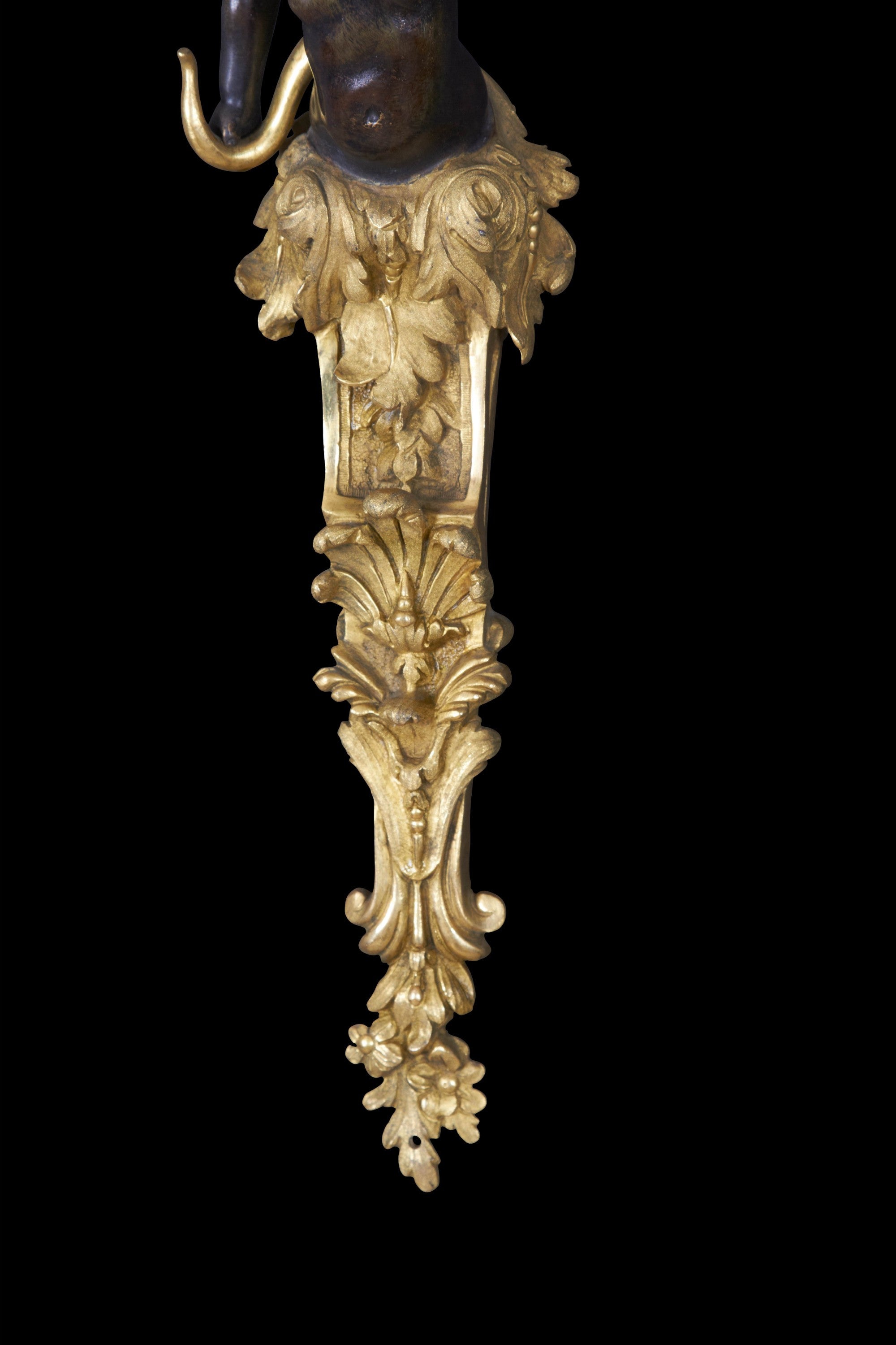 Pair of Regence Style Bronze Two Arm Sconces