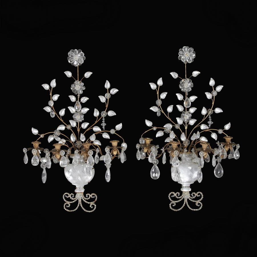 Pair of Rock Crystal Sconces