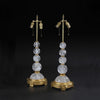 Pair of Rock Crystal and Bronze Table Lamps