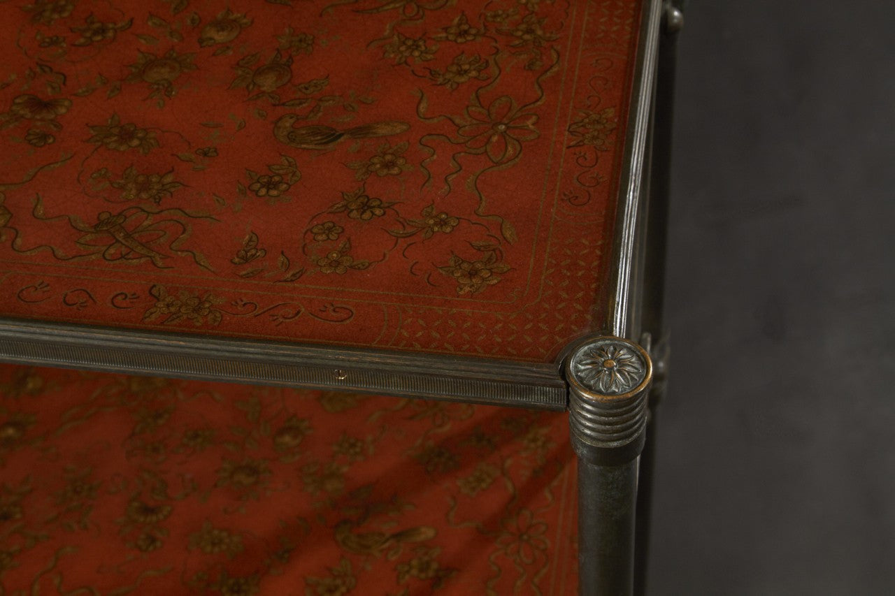 Pair of Regency Style Bronze Three Tier Etageres